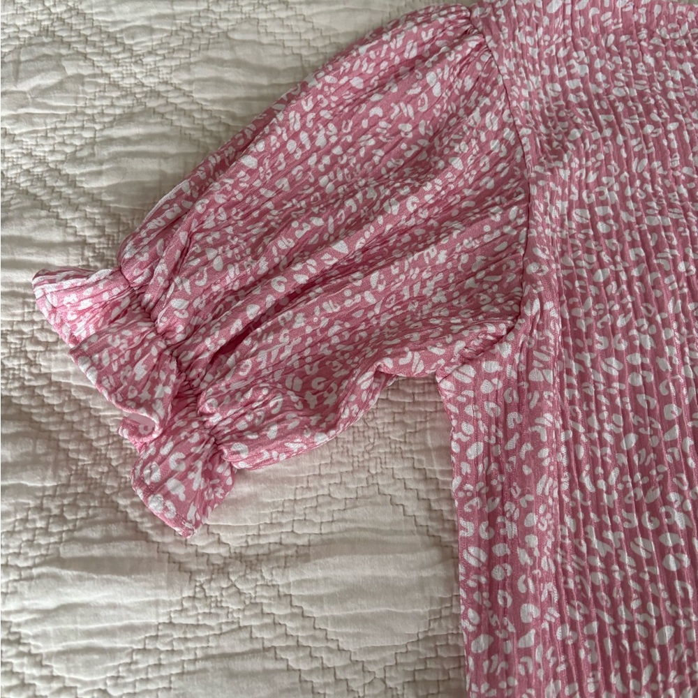 Pink and white blouse
